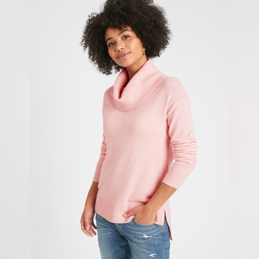 Banana Republic Soft Pink Cowl Neck Sweater